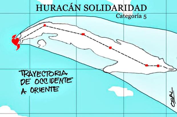 Caricatura: Huracán de Solidaridad