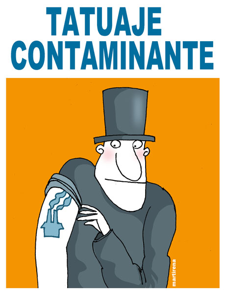 Caricatura Tatuaje Contaminante