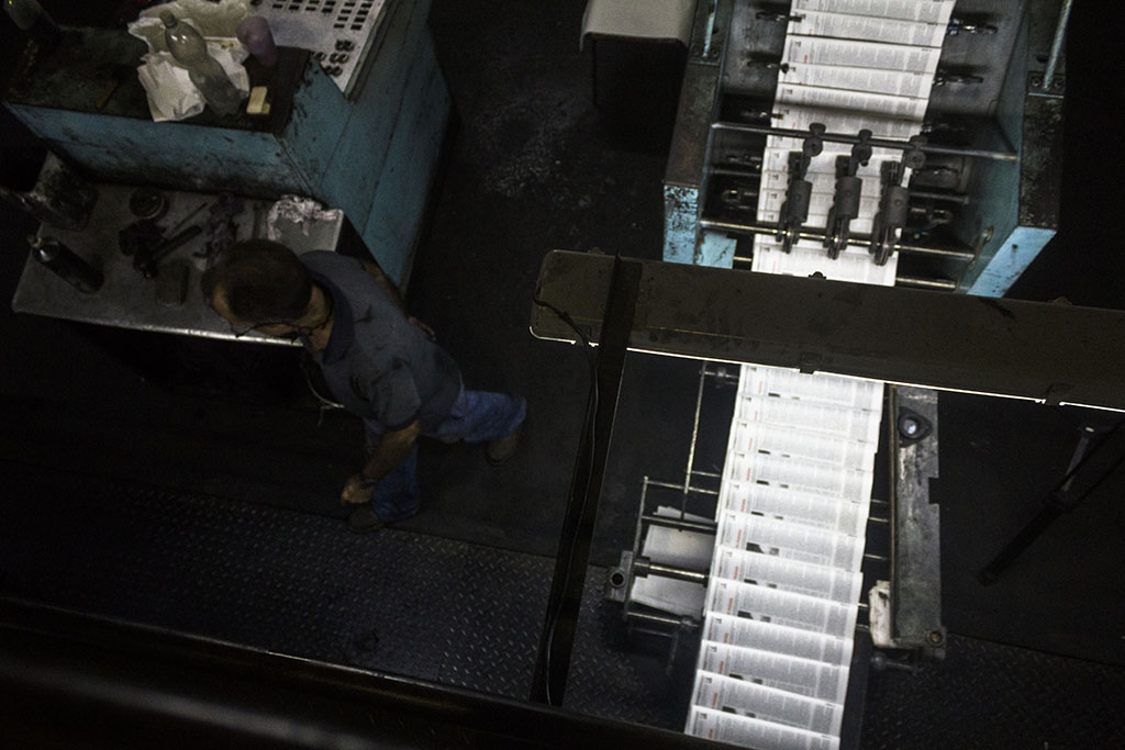 Proceso de producción en el Poligráfico 08