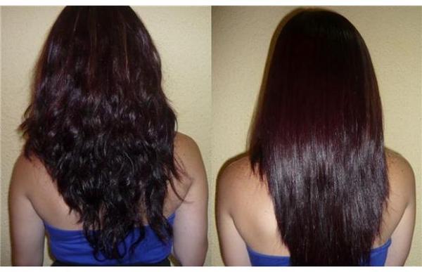 Cabello alisado con keratina