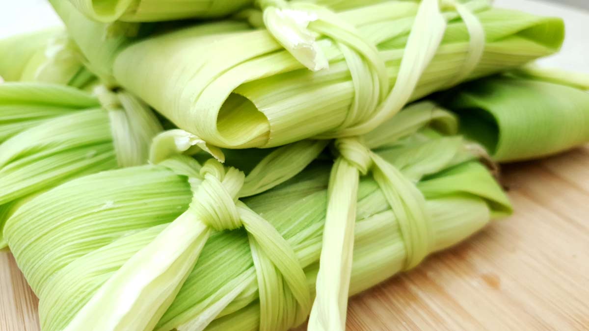 Tamal en hojas o cazuela Tamal en hojas o cazuela