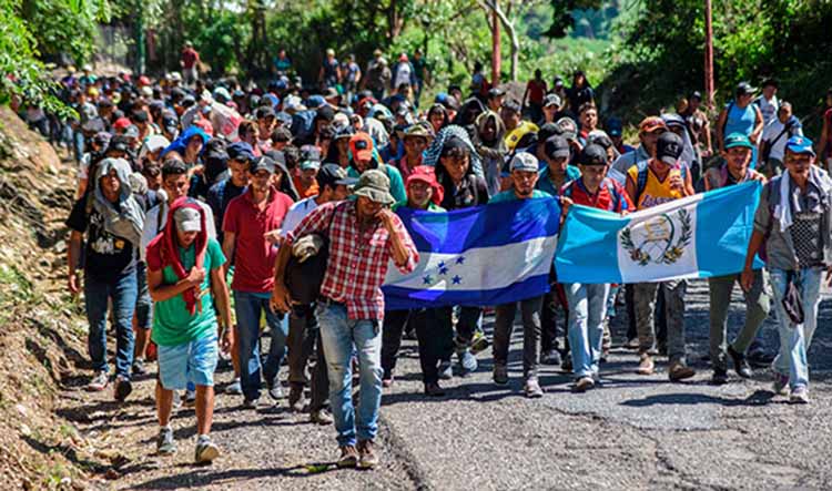 Megacaravana de emigrantes centroamericanos -Honduras