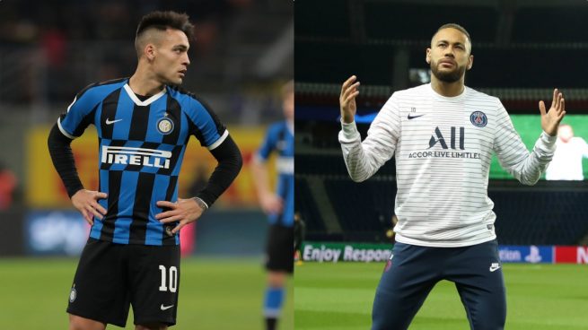 Lautaro Martínez y Neymar Jr.