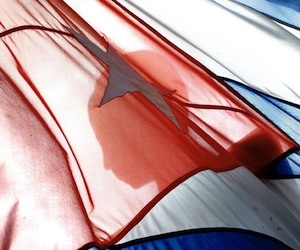 Bandera cubana-desfile