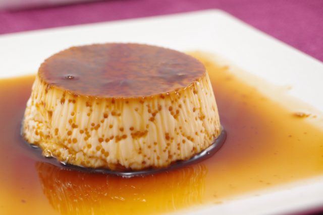 Flan con edulcorantes