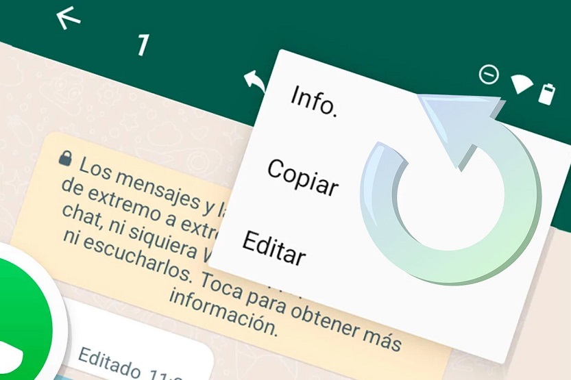 Historial de ediciones de un mensaje de WhatsApp