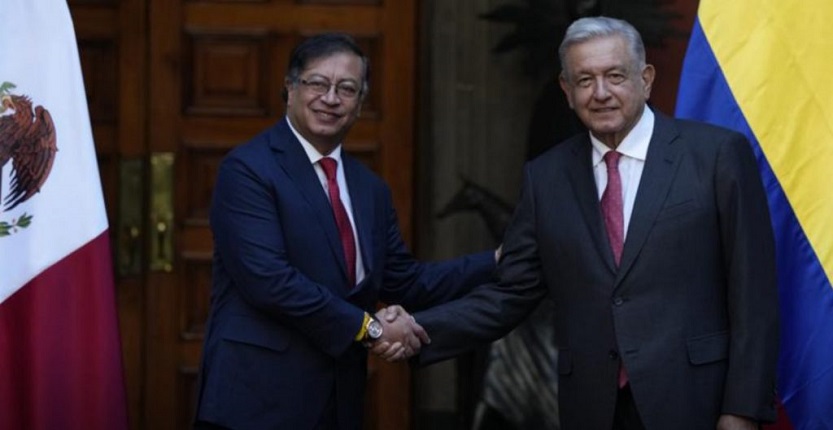 AMLO y Petro se reúnen para abordar drogas y migración