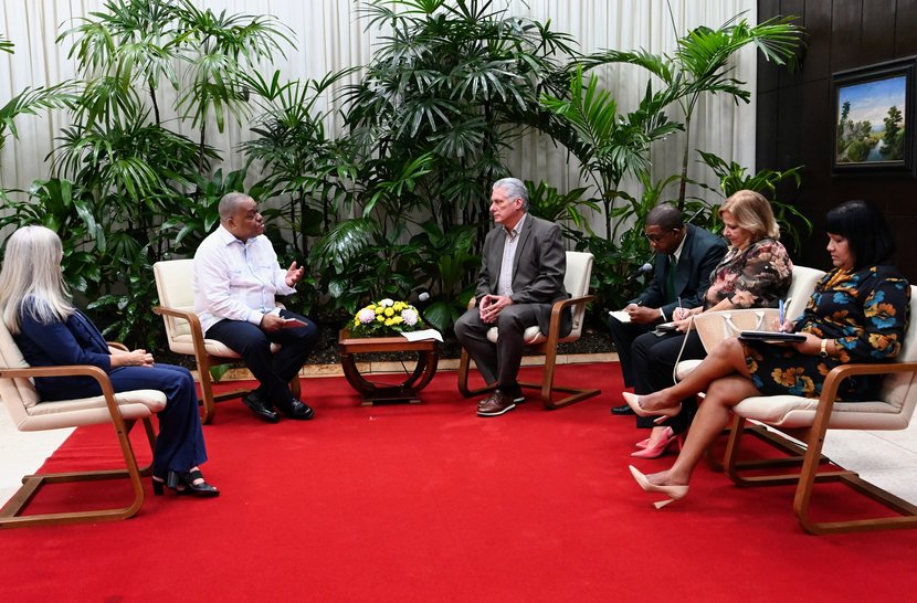 Miguel Díaz-Canel Bermúdez, y el señor Garry Conille, director regional de la UNICEF