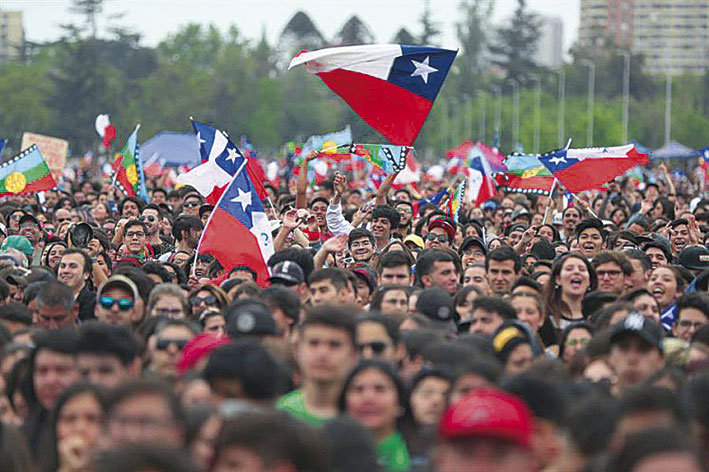 Manifestación del pueblo chileno