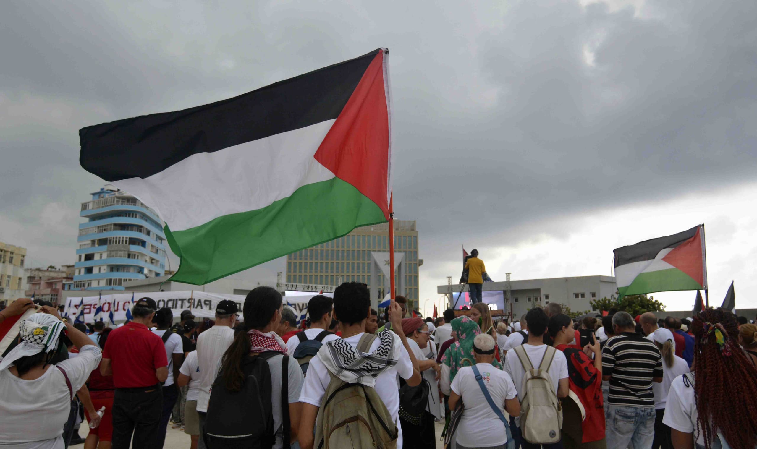 La Habana marcha en solidaridad con Palestina. 