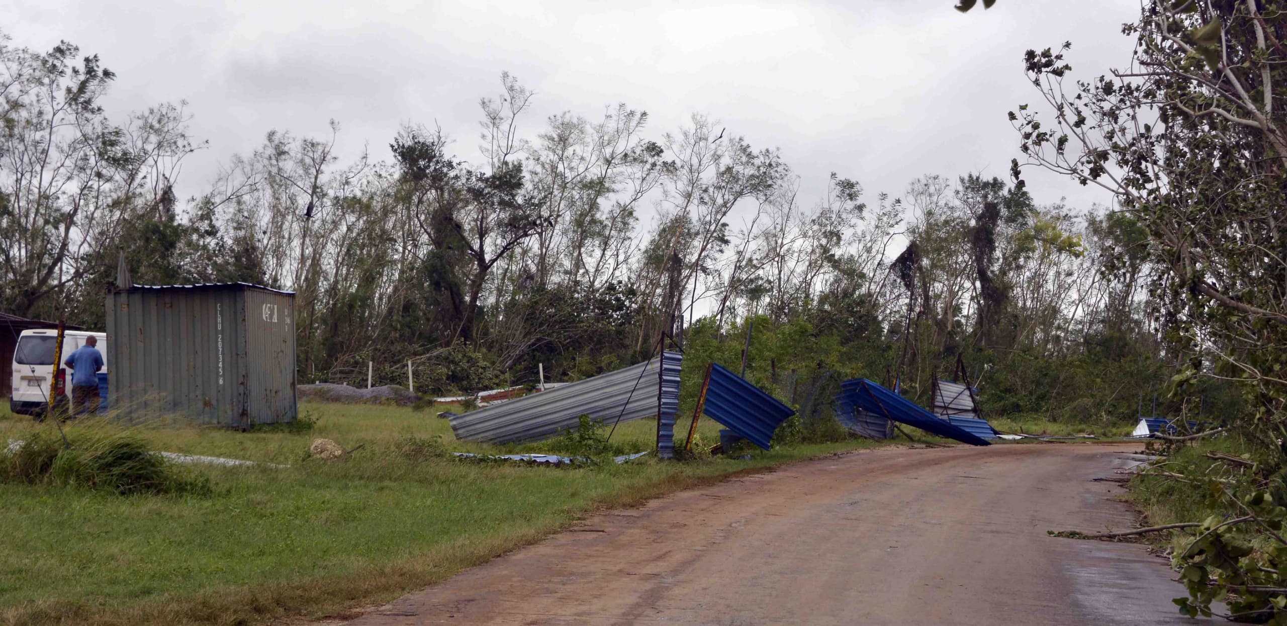 Paso del huracán Rafael por San Antonio de los Baños 