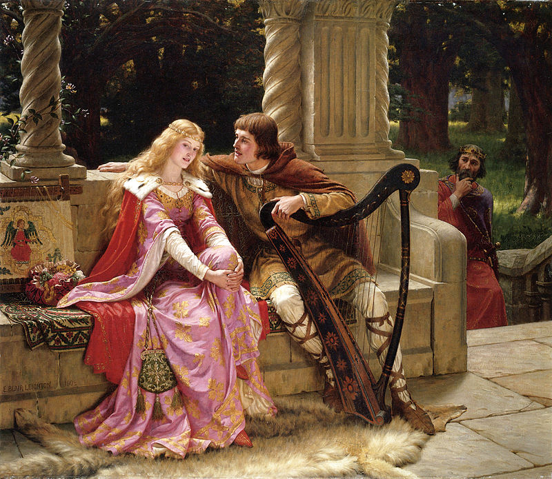 Tristán e Isolda, por el artista Edmund Blair Leighton (1853–1922).