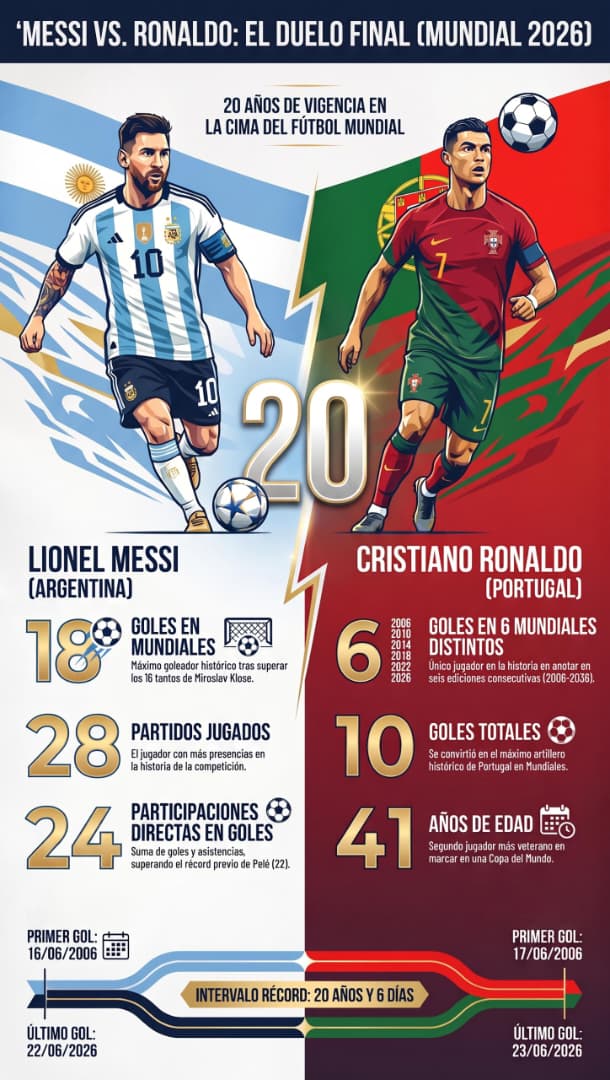 Cristiano Ronaldo y Lionel Messi 