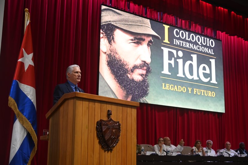 Conferencia Magistral del Presidente cubano en la inauguración del I Coloquio Internacional Fidel: legado y futuro Conferencia Magistral del Presidente cubano en la inauguración del I Coloquio Internacional Fidel: legado y futuro